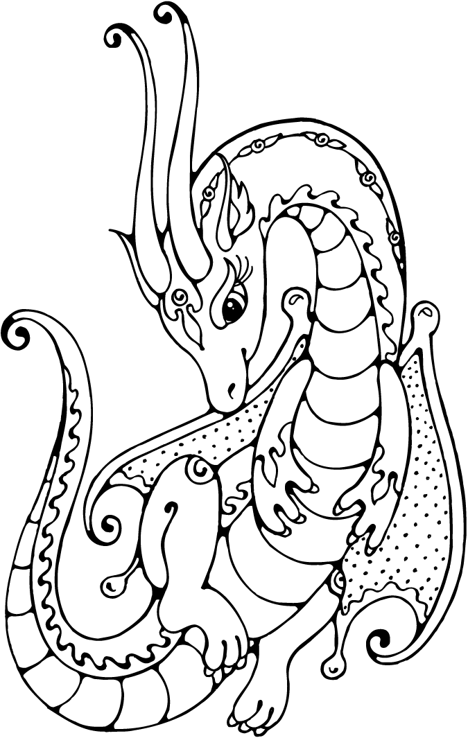 45 Dragon Printable Coloring Page 33