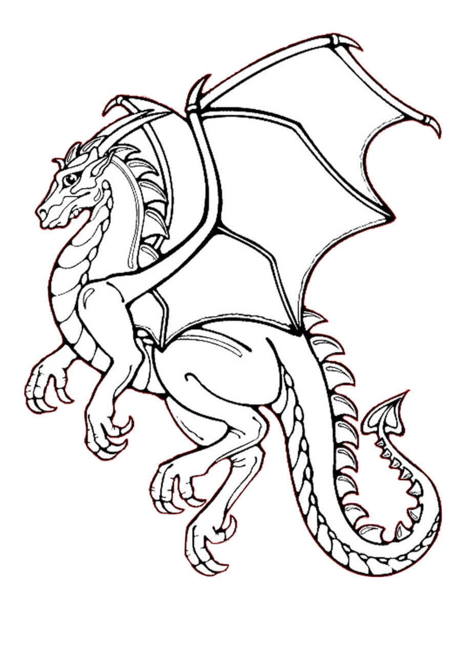 45 Dragon Printable Coloring Page 4