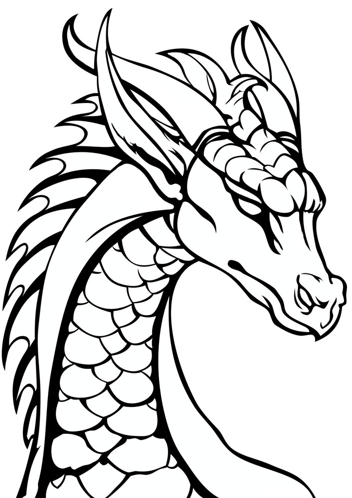 45 Dragon Printable Coloring Page 5