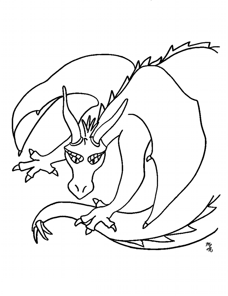 45 Dragon Printable Coloring Page 56