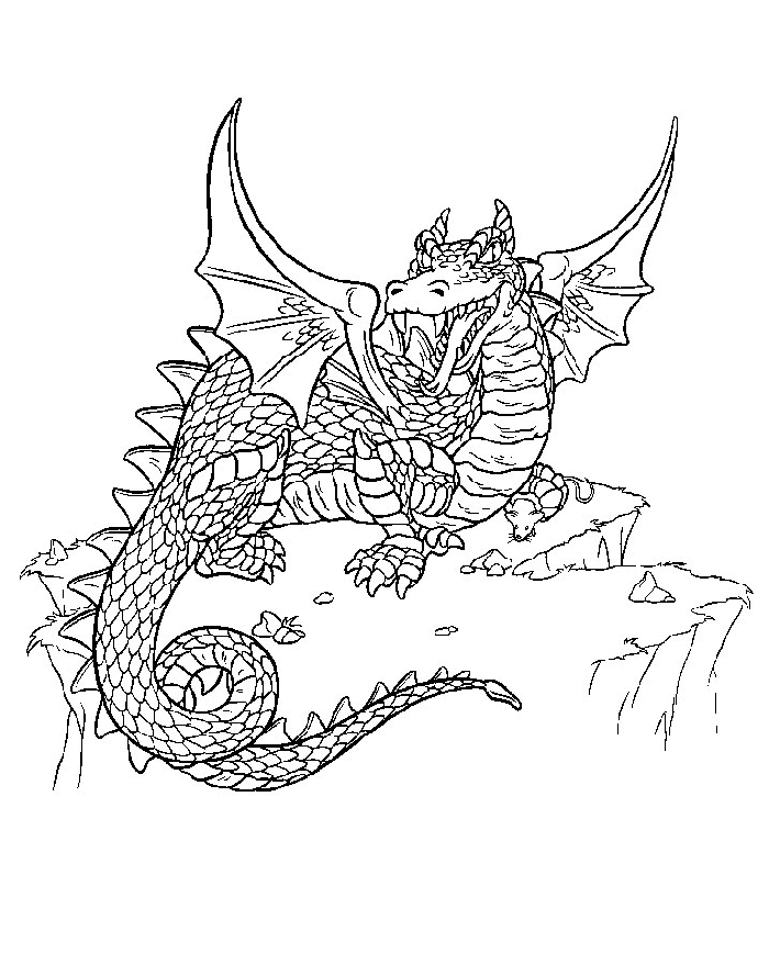 45 Dragon Printable Coloring Page 6