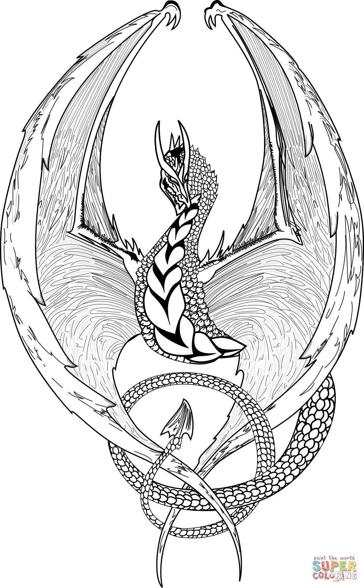 45 Dragon Printable Coloring Page 62