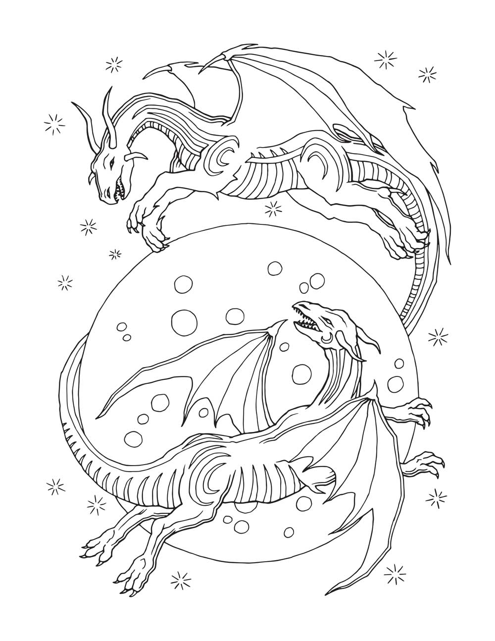 45 Dragon Printable Coloring Page 7