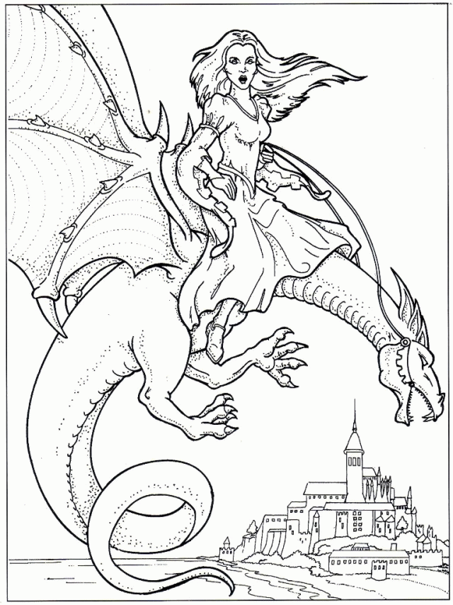 45 Dragon Printable Coloring Page 8