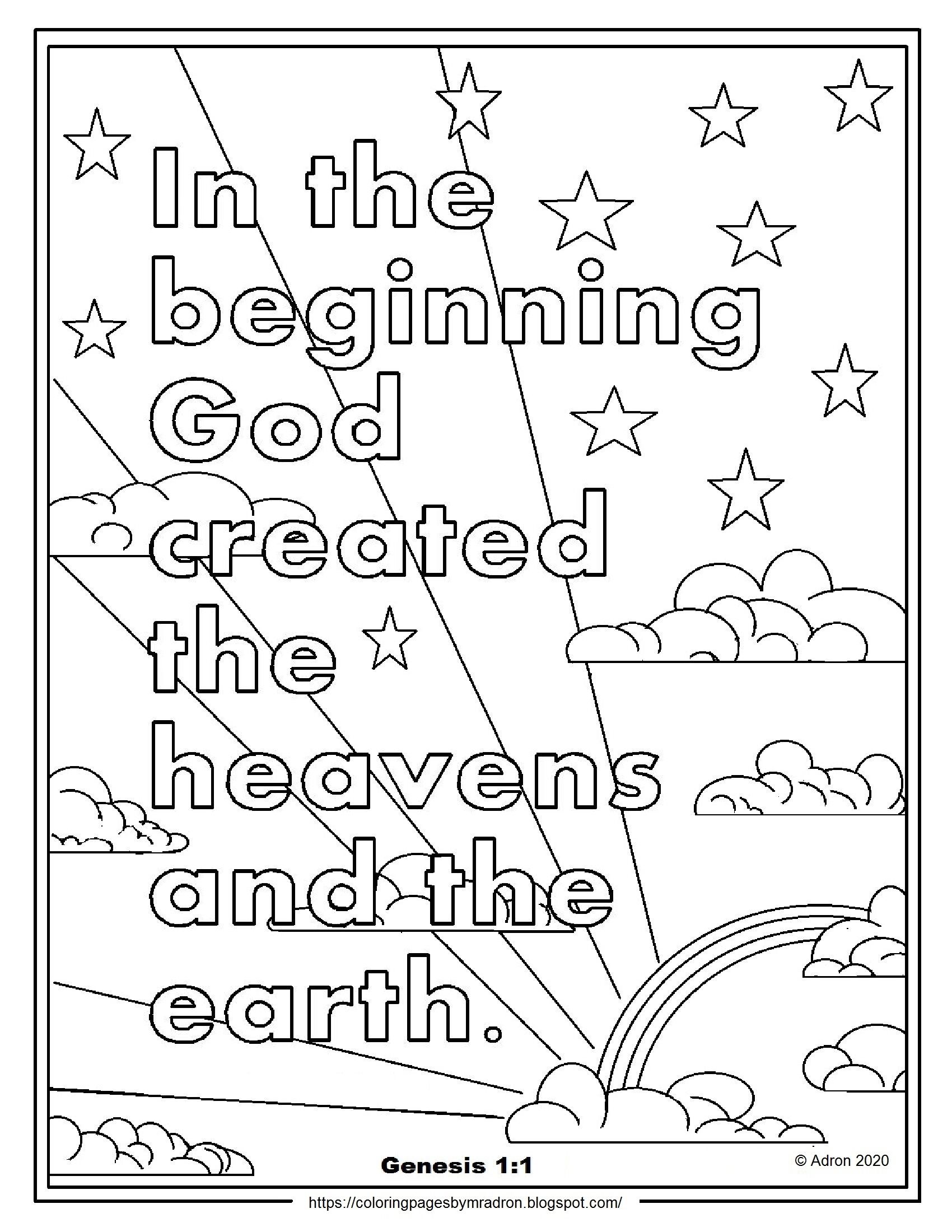 45 Genesis Creation Coloring Pages 41