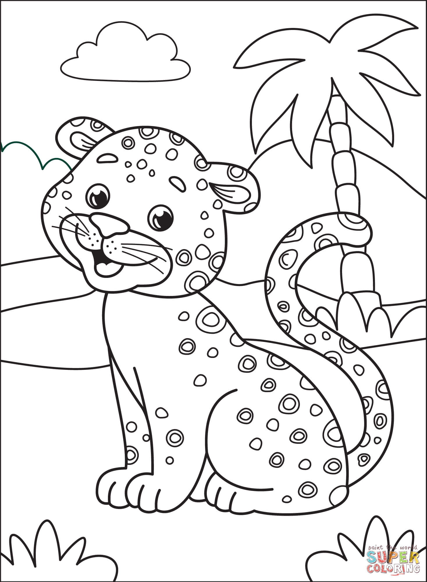 50 Cheetah Coloring Book 18