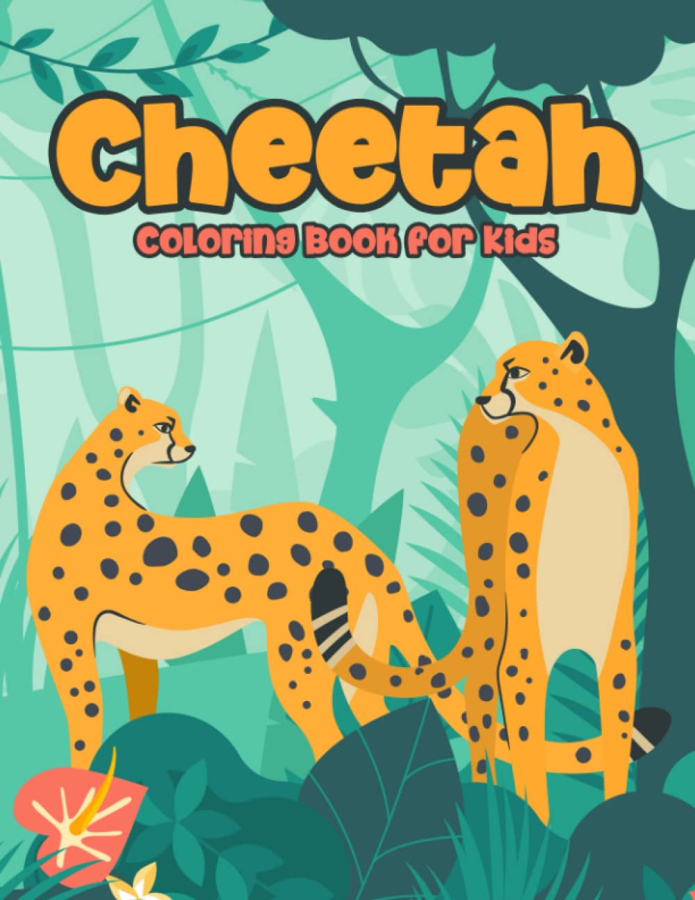 50 Cheetah Coloring Book 43