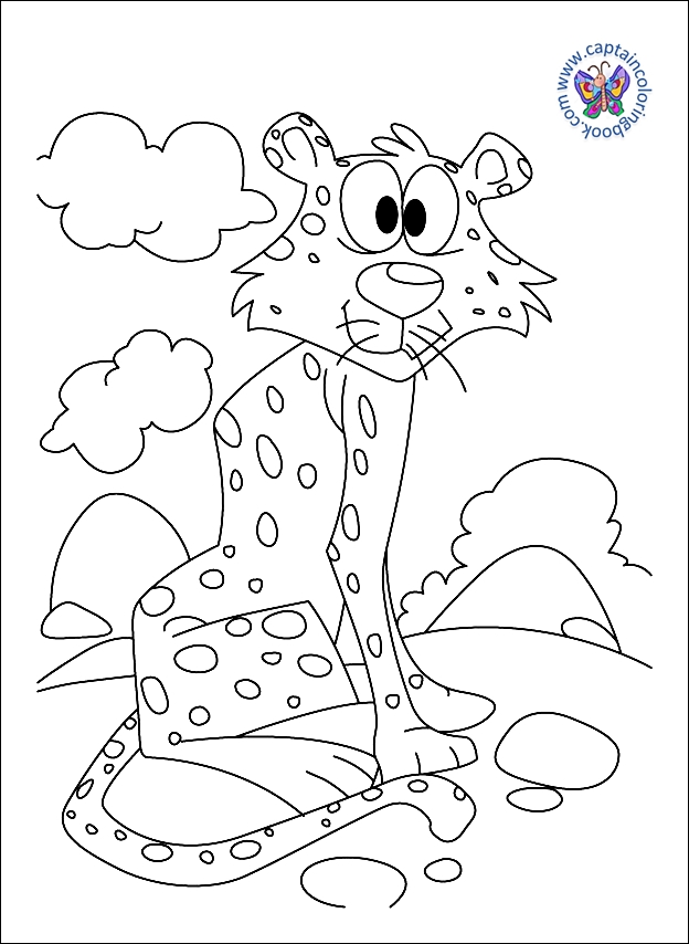 50 Cheetah Coloring Book 44