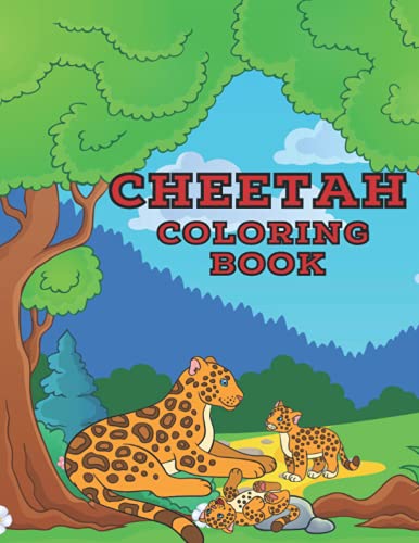 50 Cheetah Coloring Book 50