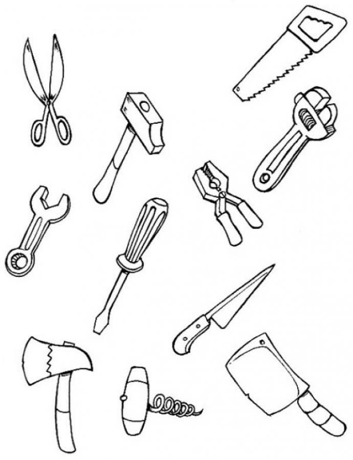 50 Tools Coloring Page 24