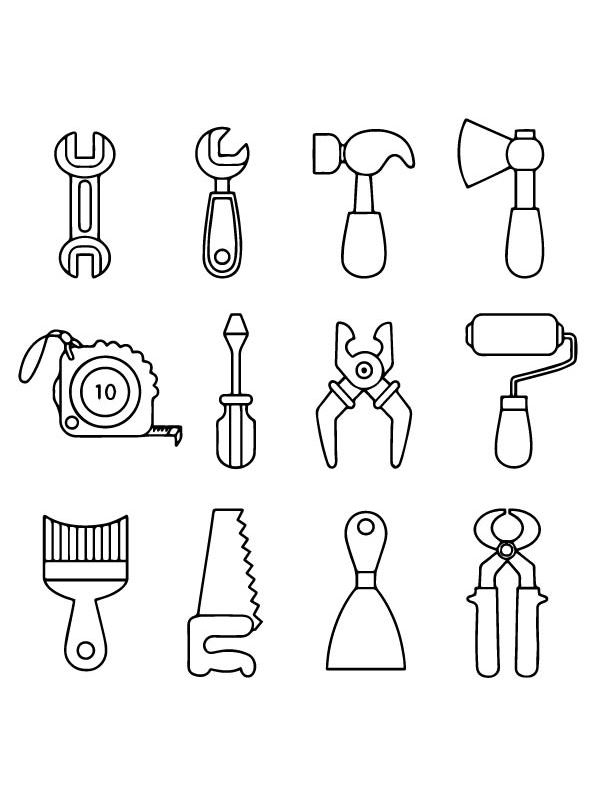 50 Tools Coloring Page 28