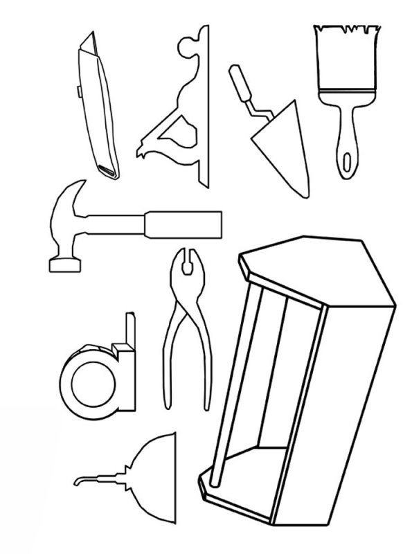 50 Tools Coloring Page 3