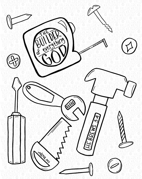 50 Tools Coloring Page 50