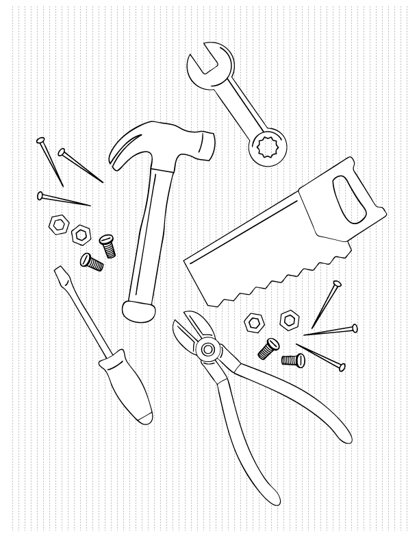 50 Tools Coloring Page 54