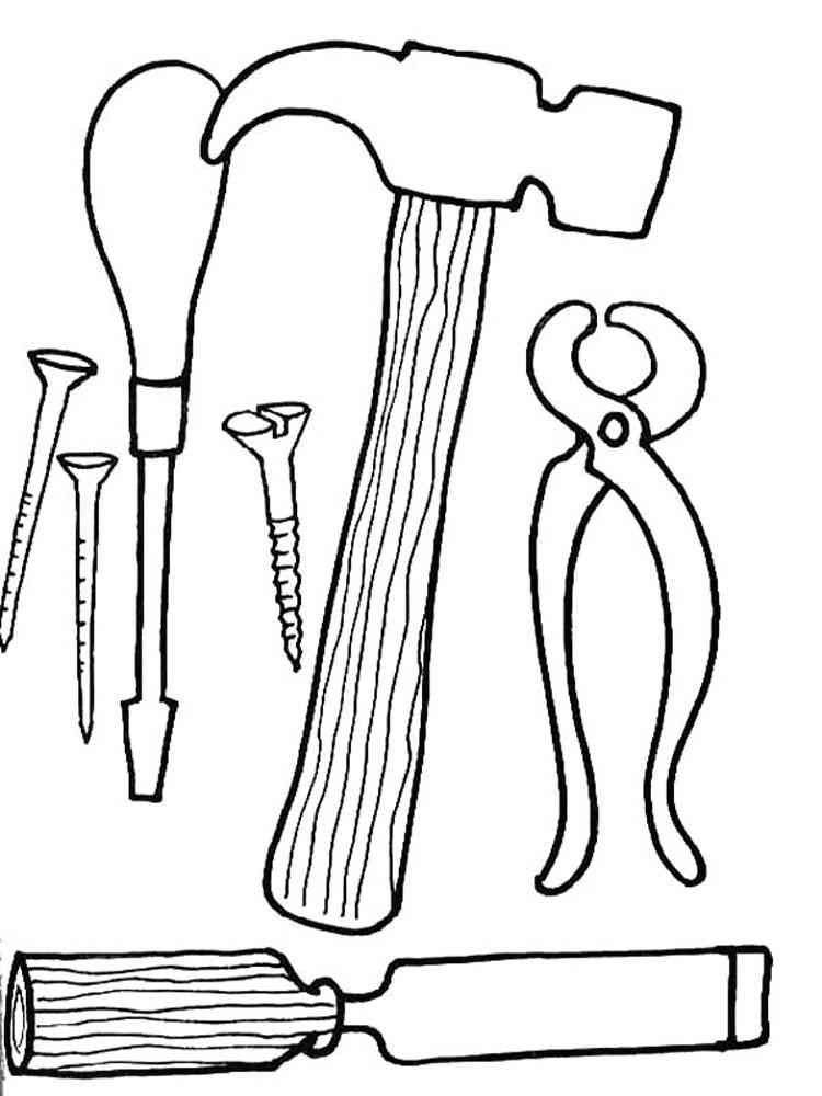 50 Tools Coloring Page 8