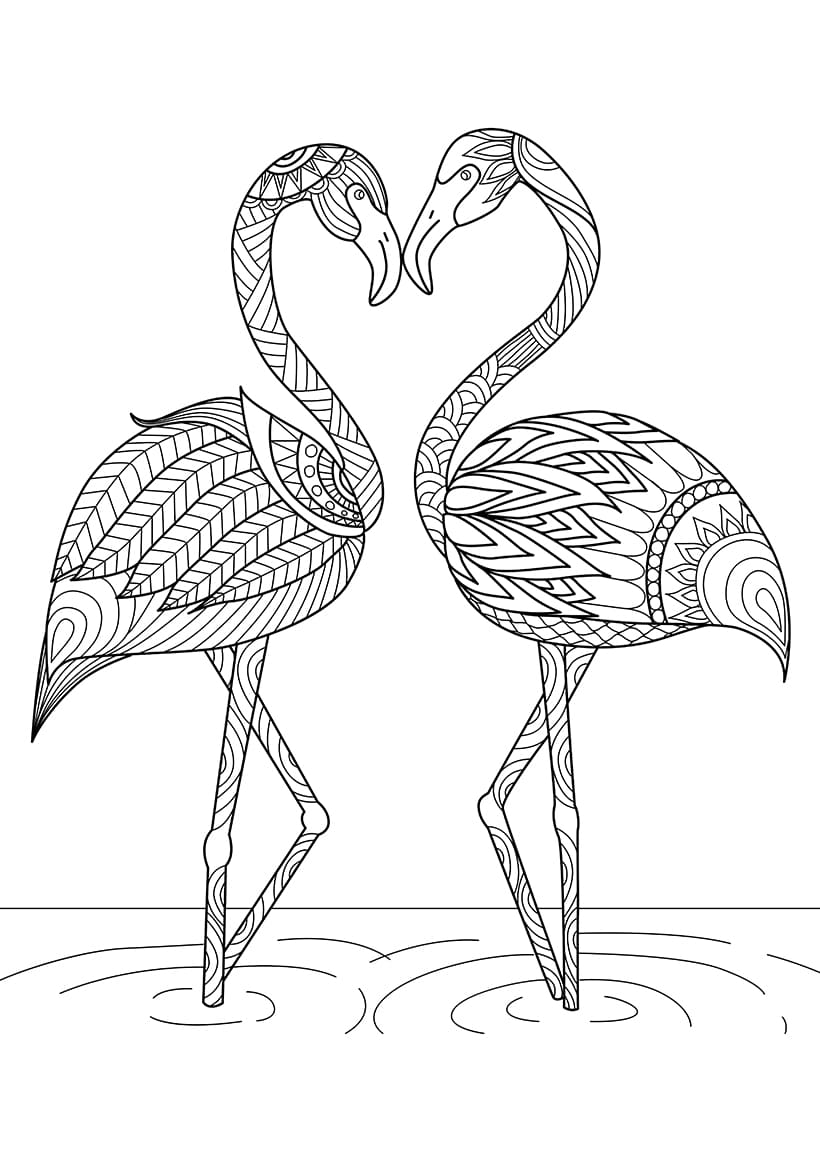 55 Flamingo Printable Coloring Pages 24