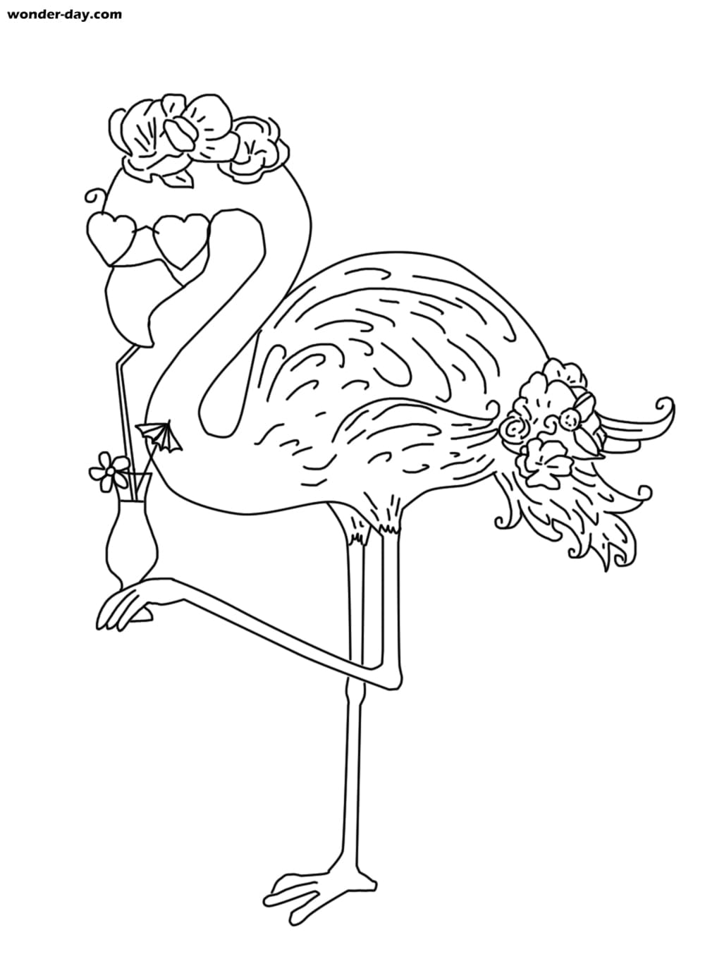 55 Flamingo Printable Coloring Pages 33