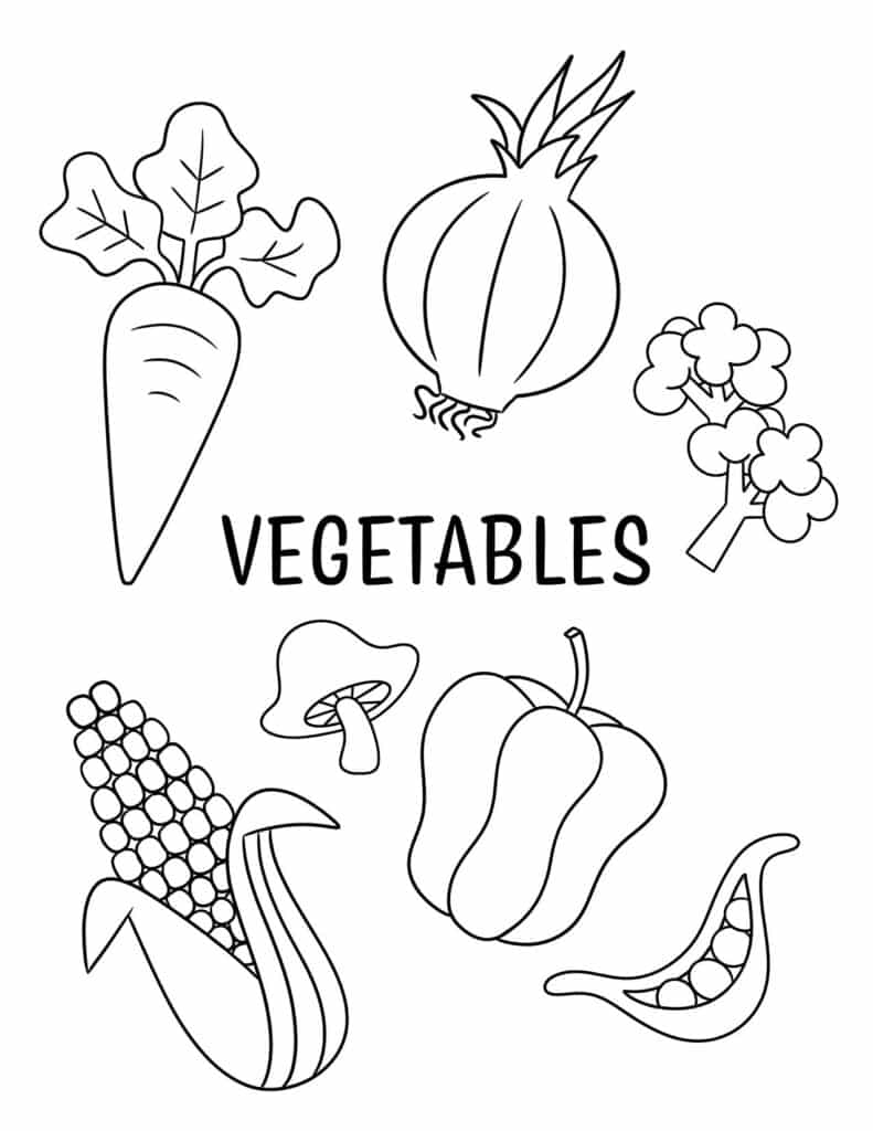 55 Vegetable Coloring Pages For Preschoolers 102