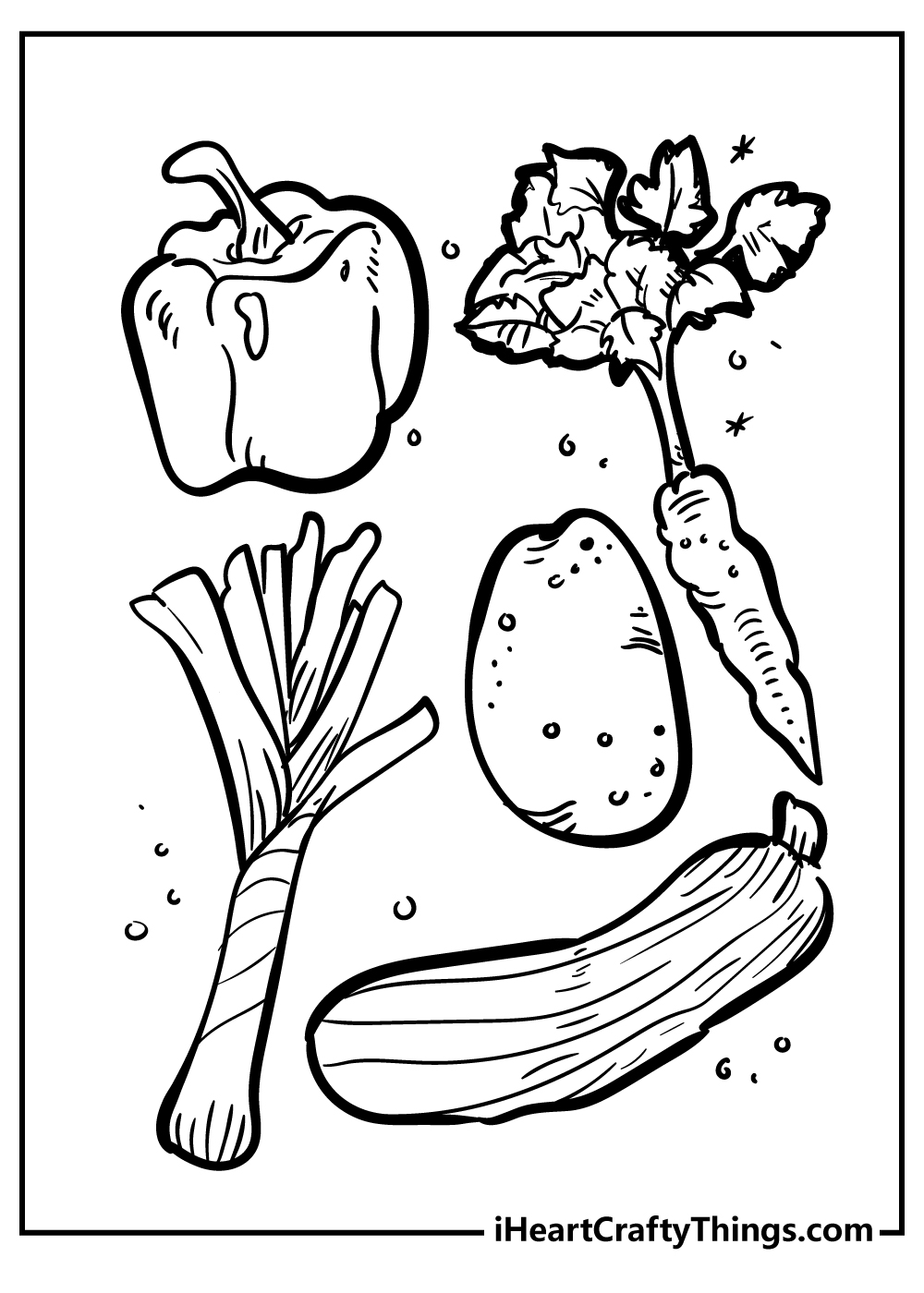 55 Vegetable Coloring Pages For Preschoolers 108