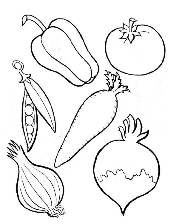 55 Vegetable Coloring Pages For Preschoolers 111