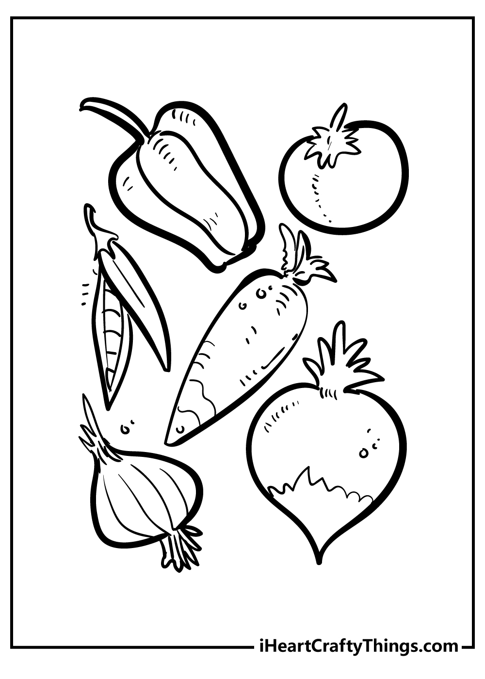 55 Vegetable Coloring Pages For Preschoolers 16