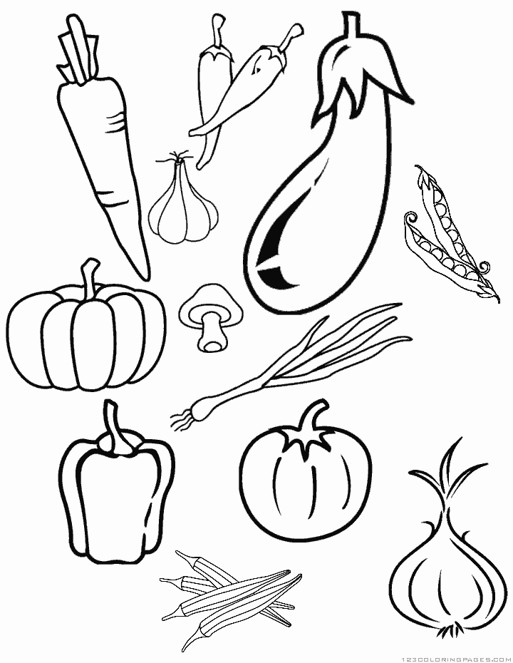 55 Vegetable Coloring Pages For Preschoolers 18