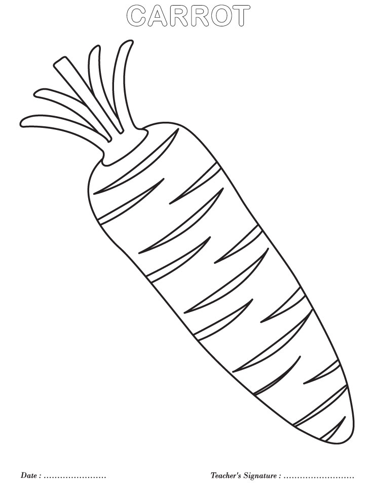 55 Vegetable Coloring Pages For Preschoolers 2