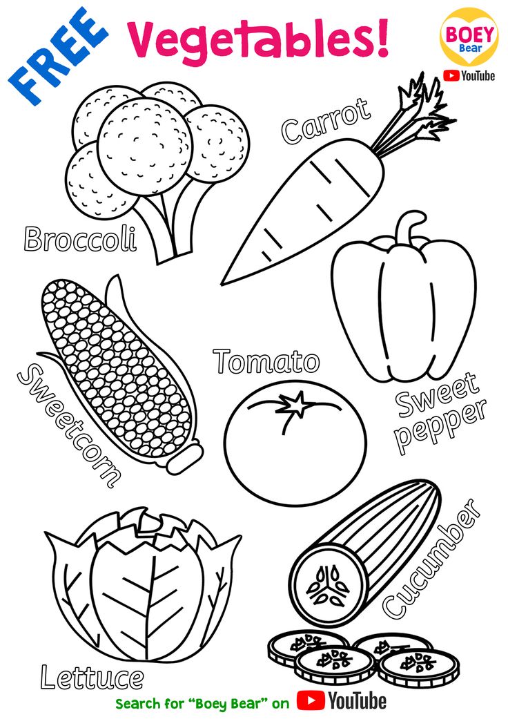 55 Vegetable Coloring Pages For Preschoolers 24