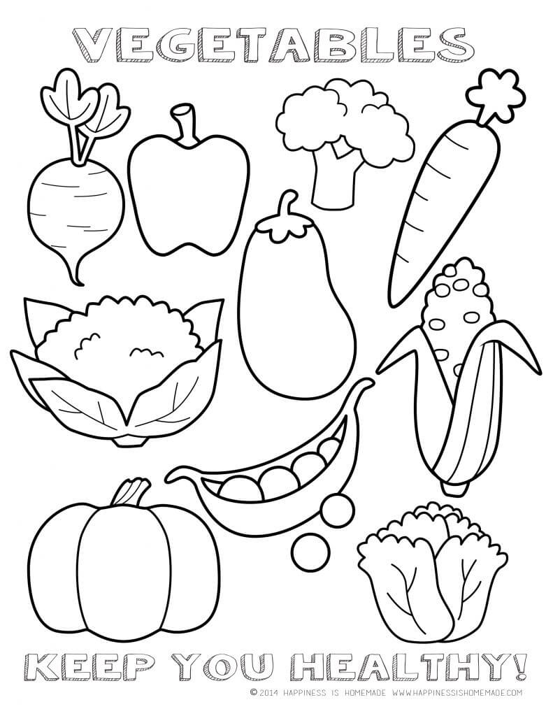 55 Vegetable Coloring Pages For Preschoolers 27