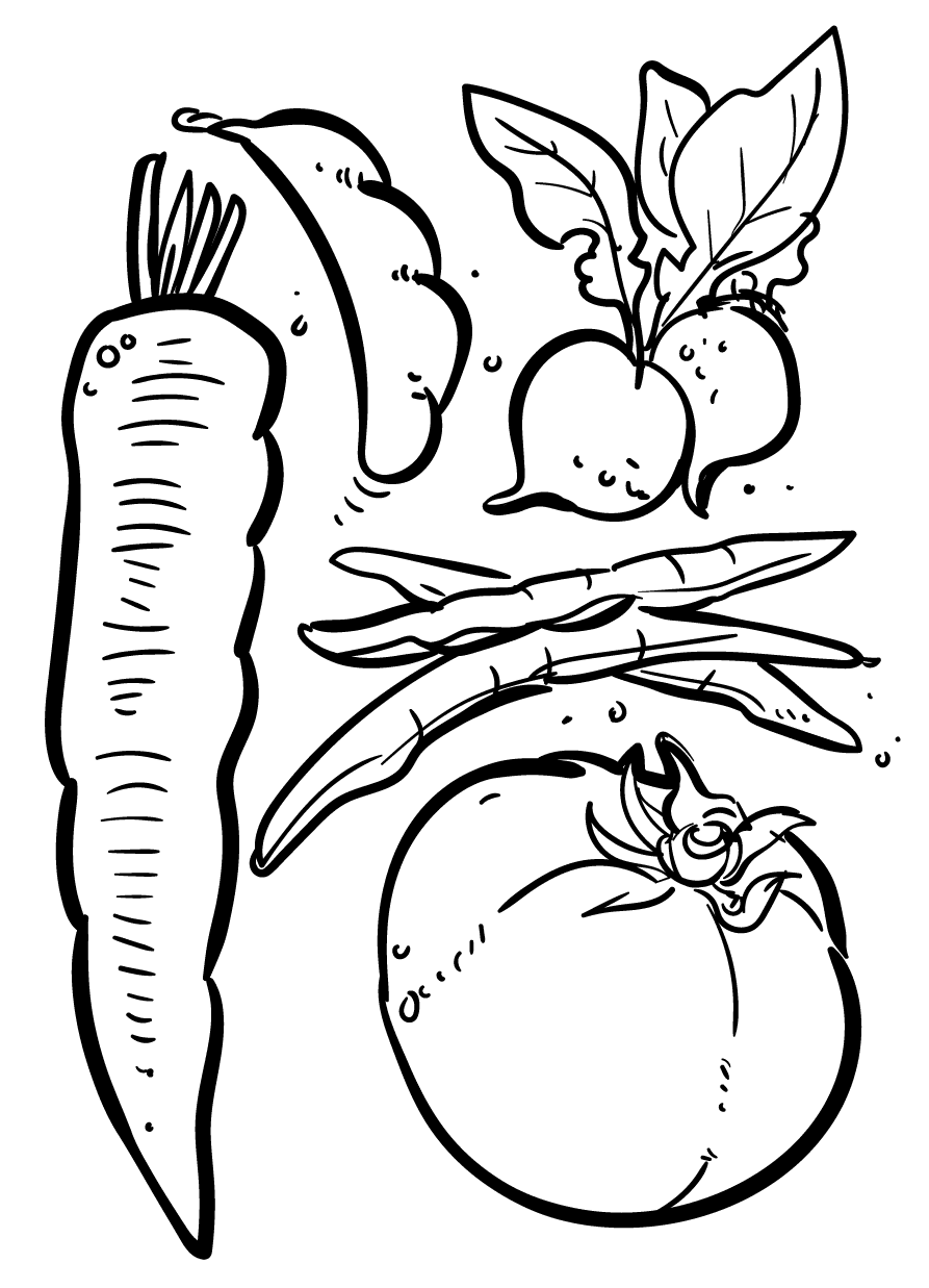 55 Vegetable Coloring Pages For Preschoolers 29