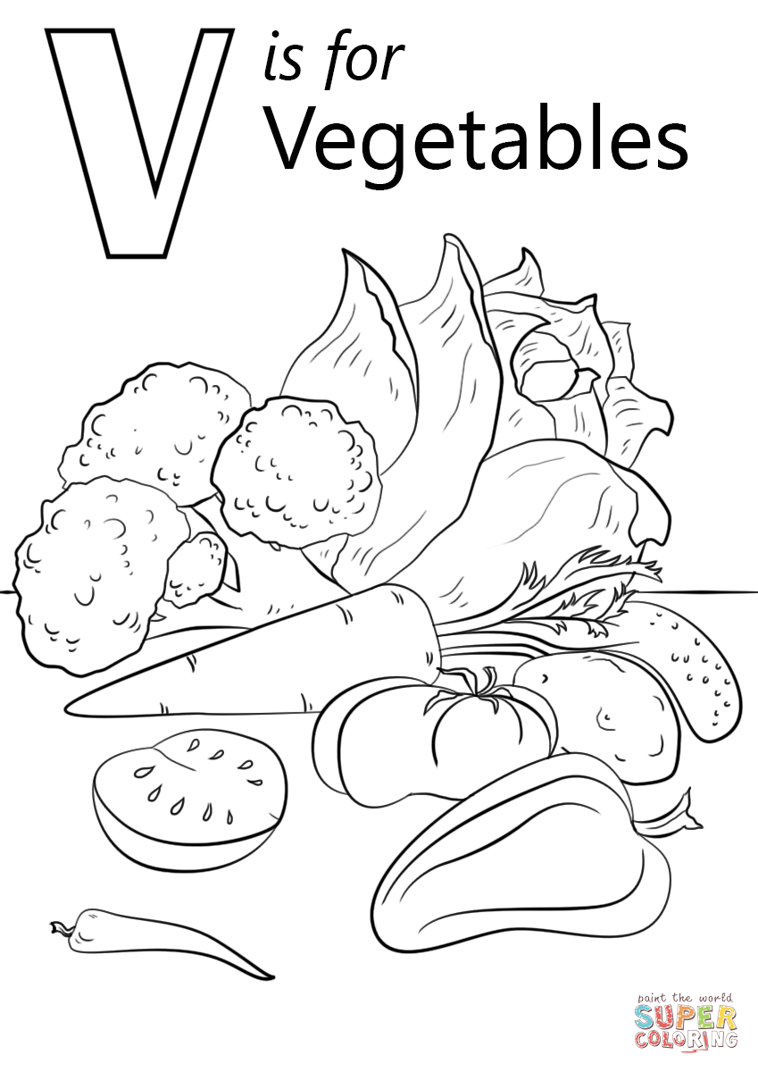 55 Vegetable Coloring Pages For Preschoolers 32