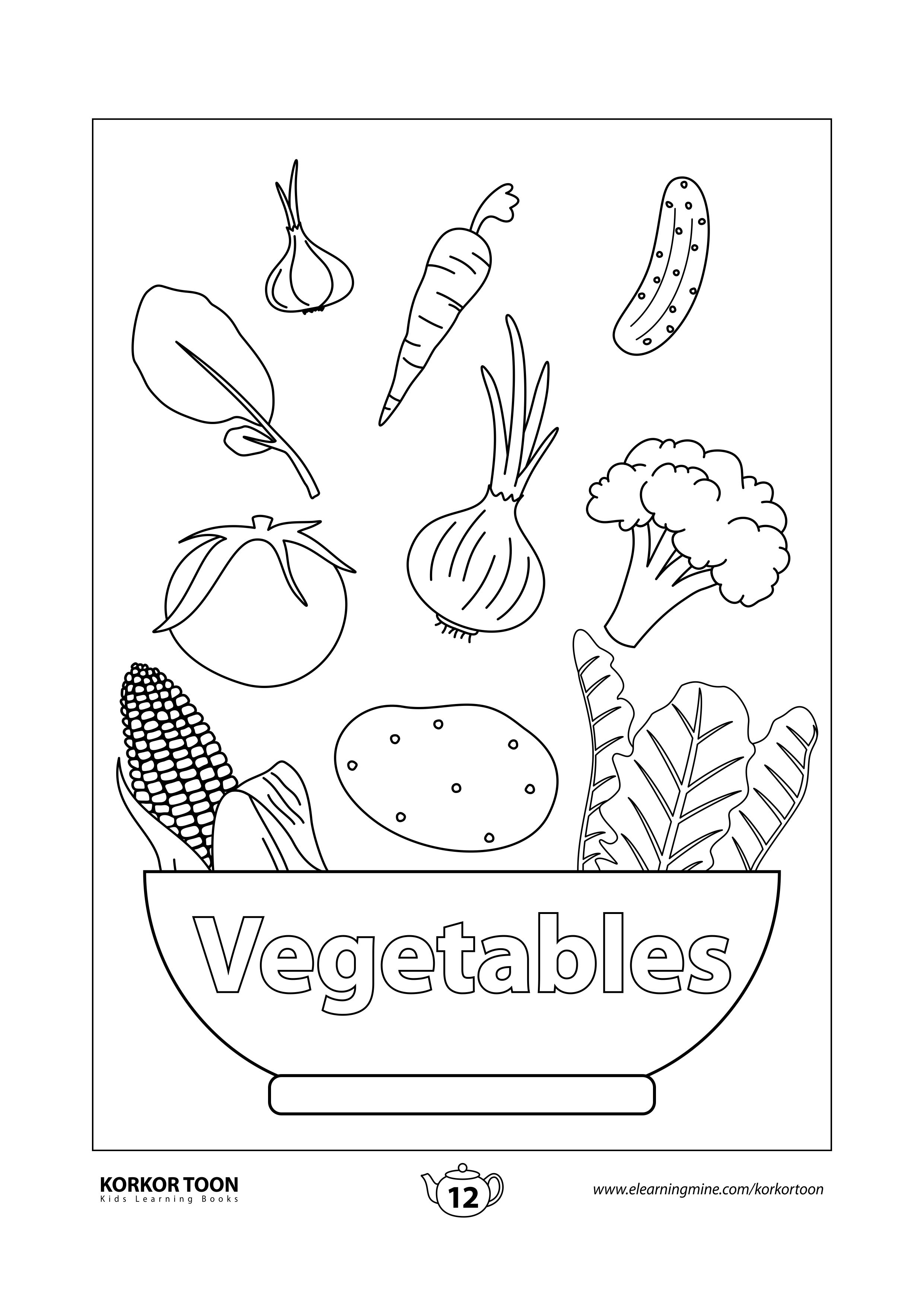 55 Vegetable Coloring Pages For Preschoolers 69