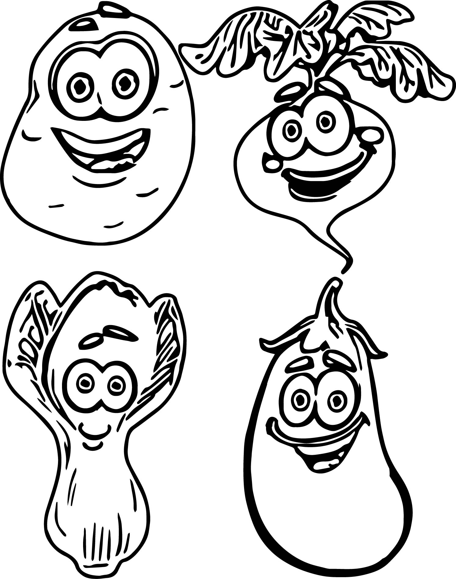 55 Vegetable Coloring Pages For Preschoolers 70