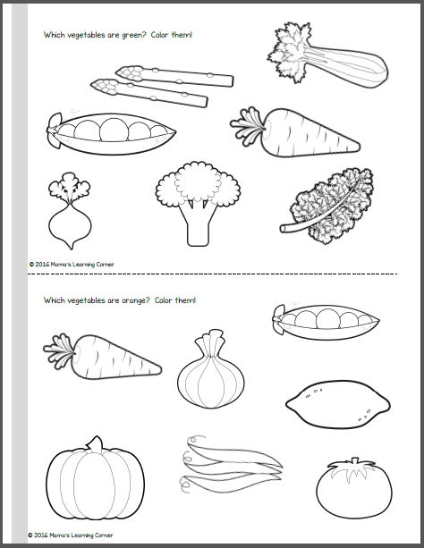 55 Vegetable Coloring Pages For Preschoolers 71