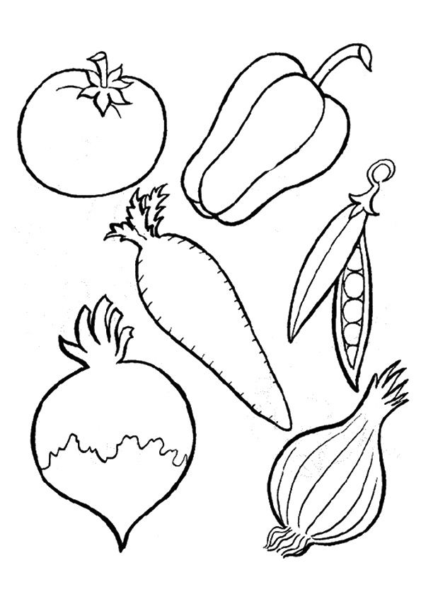 55 Vegetable Coloring Pages For Preschoolers 77