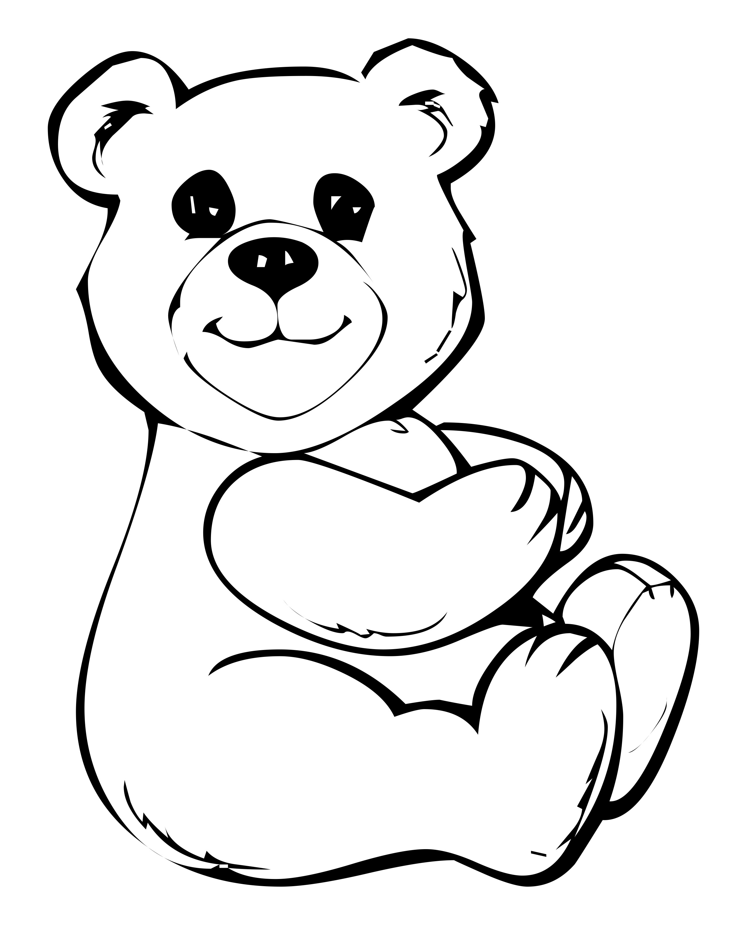 60 Coloring Page Of Teddy Bear 1