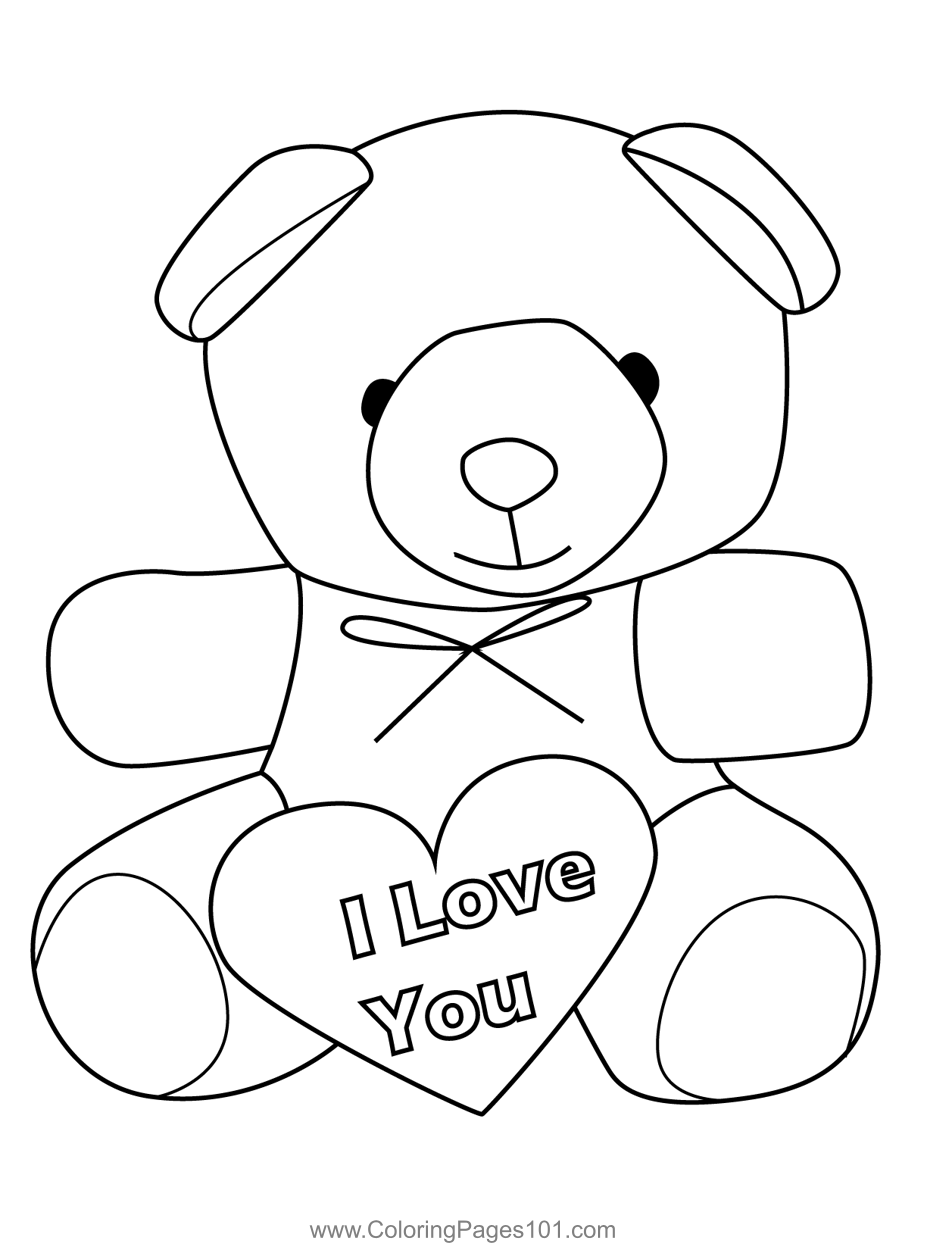 60 Coloring Page Of Teddy Bear 50