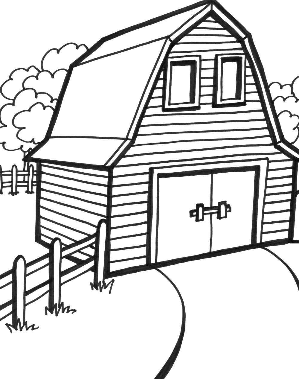 60 Farm House Coloring Pages 11