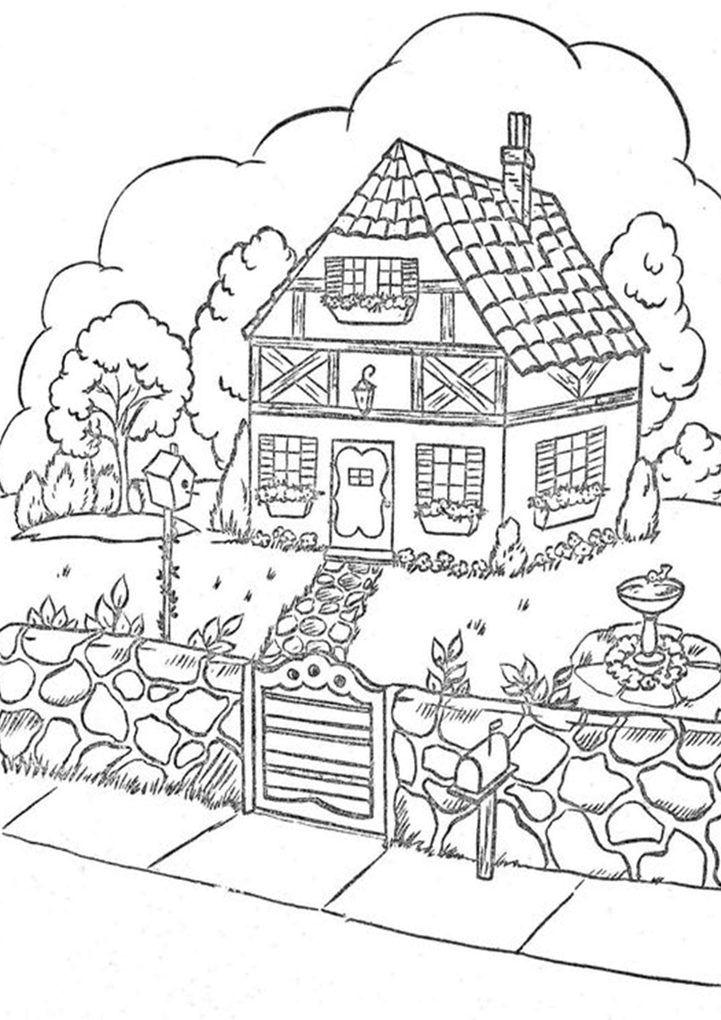 60 Farm House Coloring Pages 12