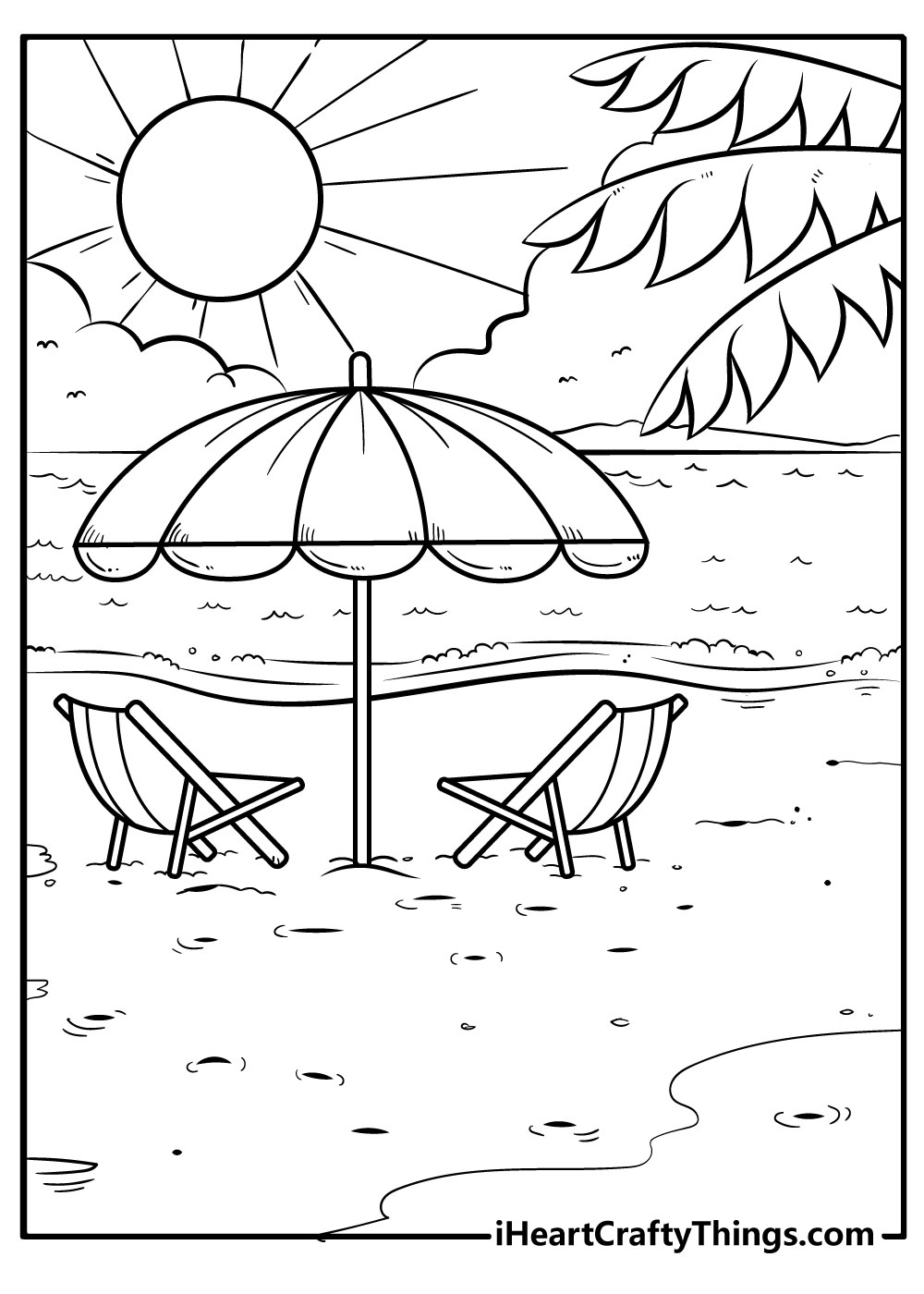 80 Printable Beach Reading Coloring Pages 40