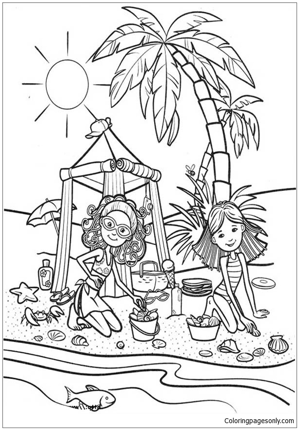 80 Printable Beach Reading Coloring Pages 81