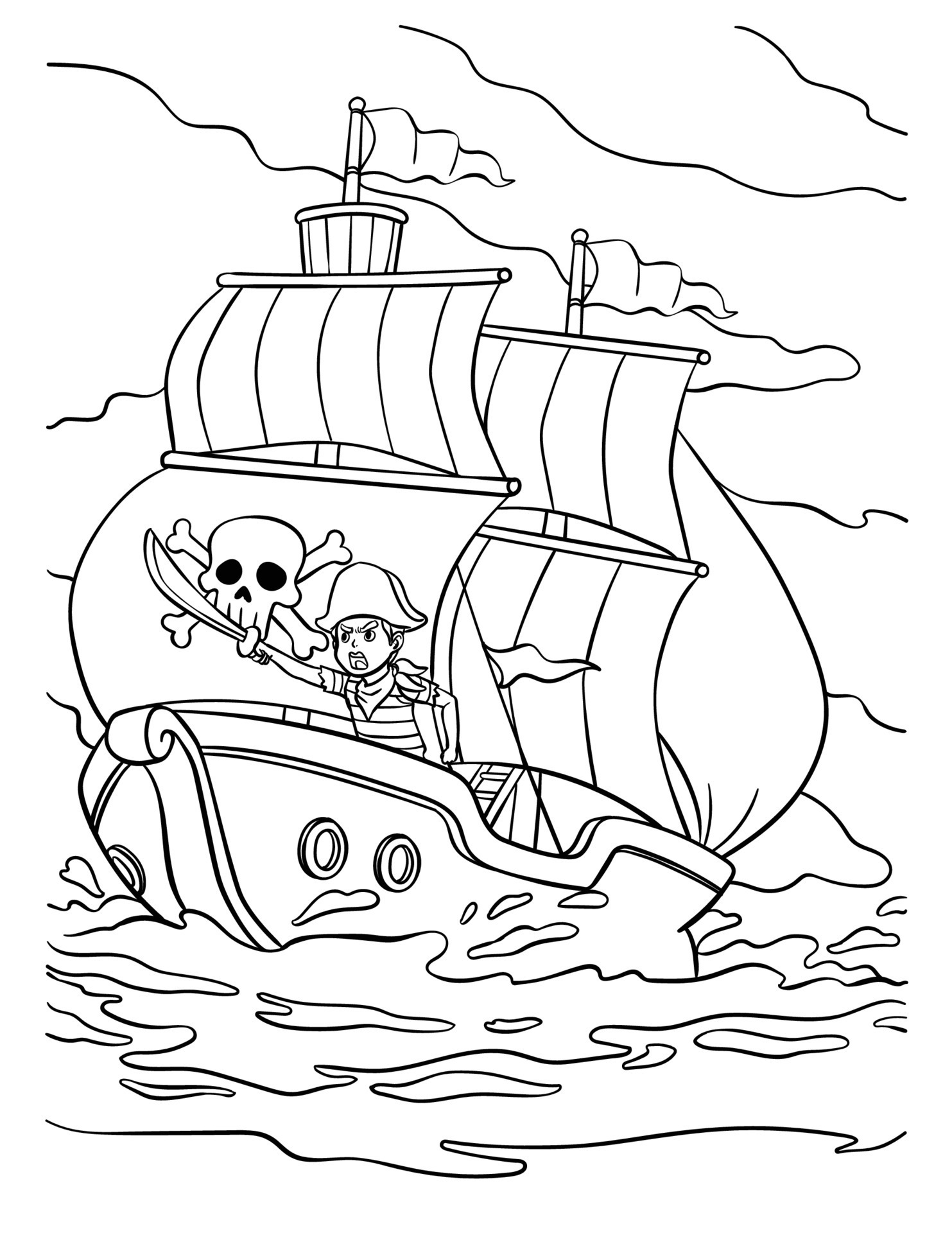 80 Printable Coloring Pages Pirate 27