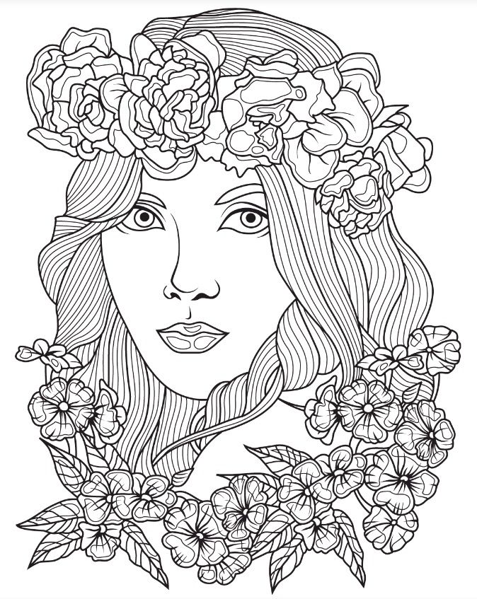 90 Human Coloring Pages For Adults 35