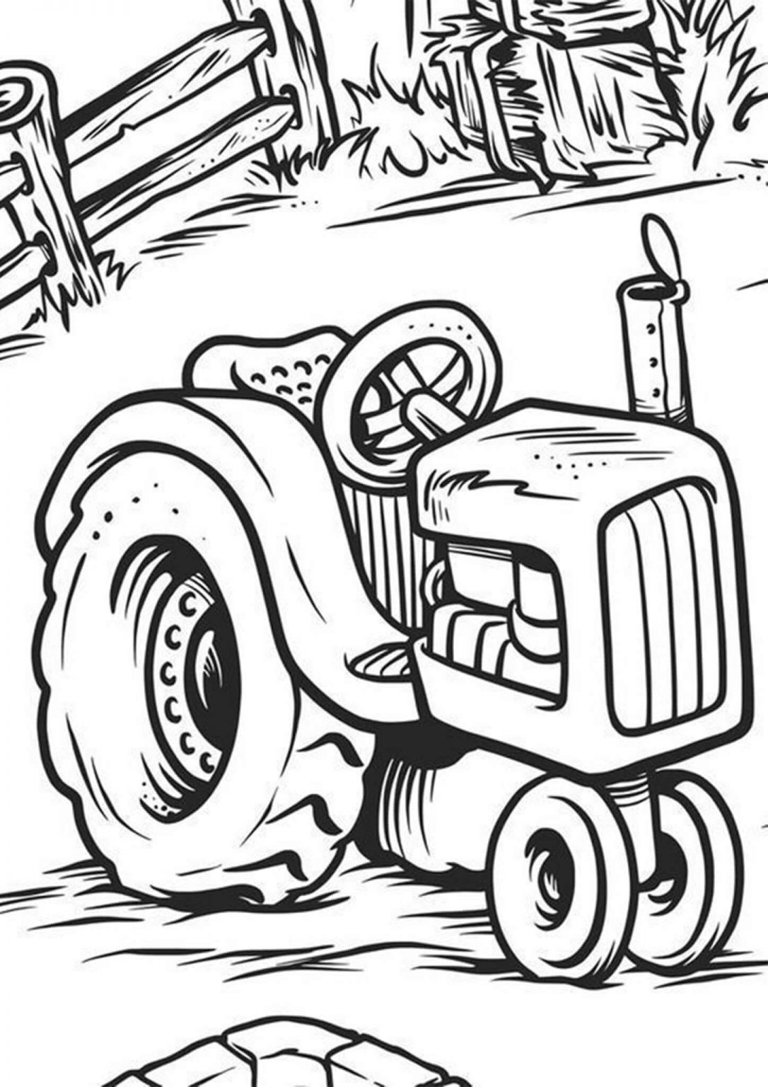 90 Tractor Trailer Coloring Page 4