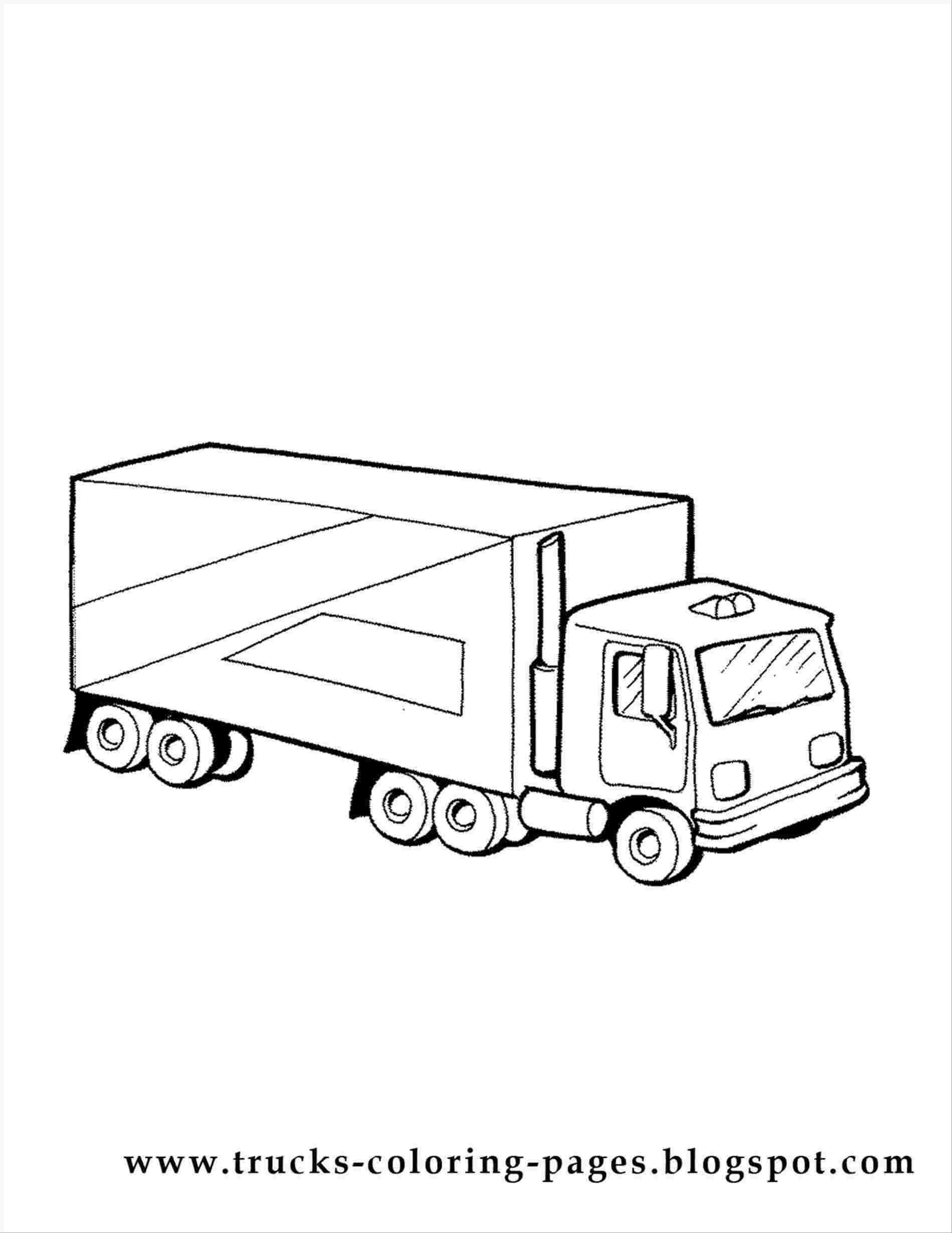 90 Tractor Trailer Coloring Page 46