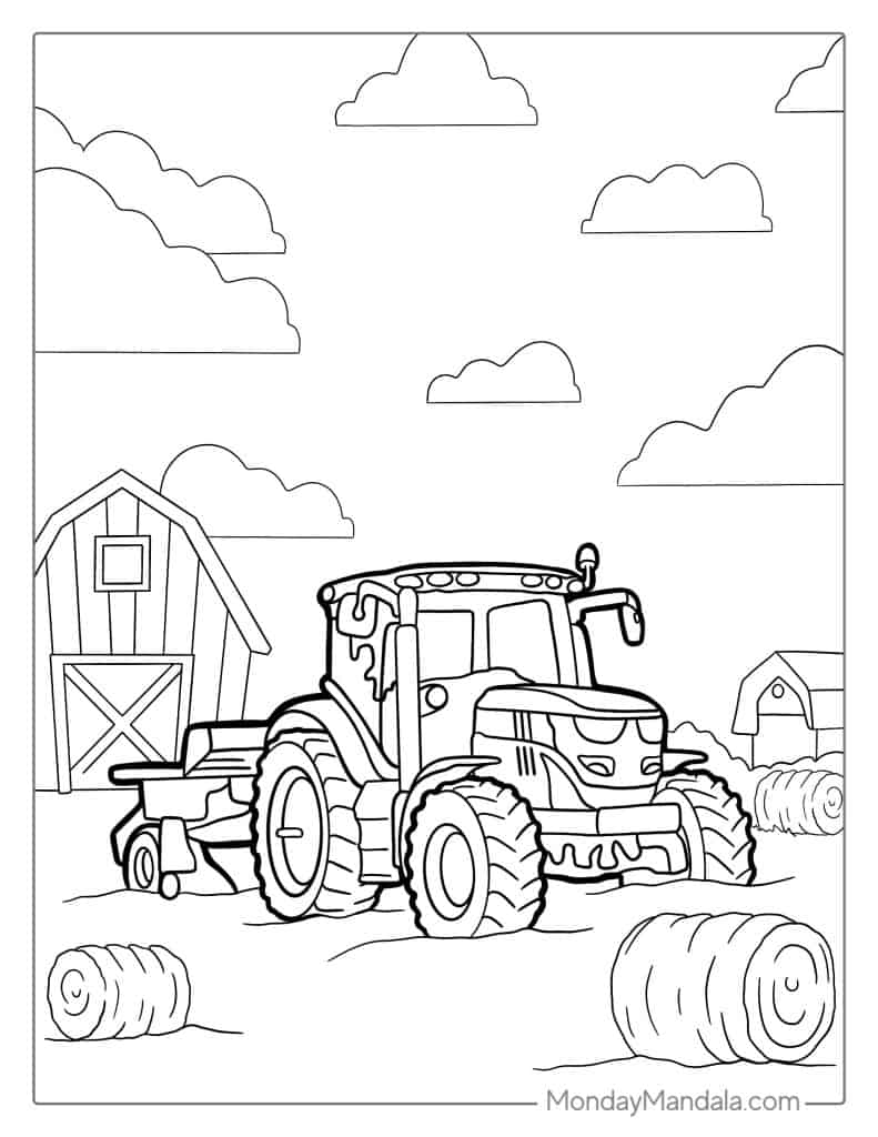 90 Tractor Trailer Coloring Page 5