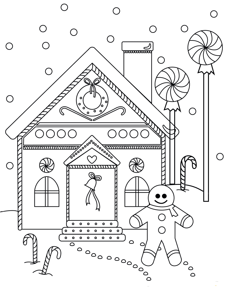 Get 85 Gingerbread House Coloring Page Printable Ideas 1