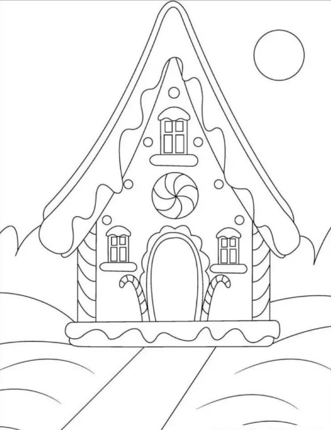 Get 85 Gingerbread House Coloring Page Printable Ideas 16