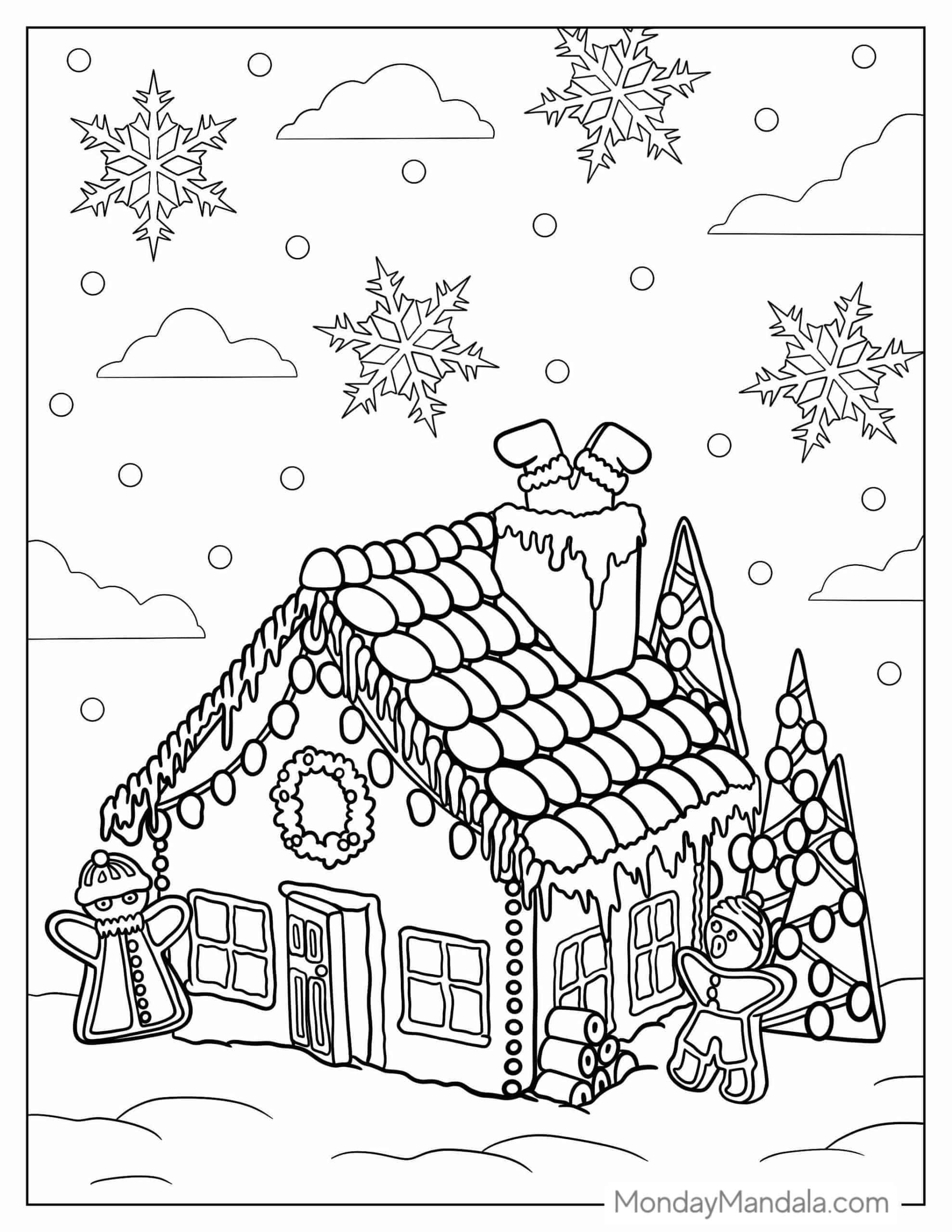 Get 85 Gingerbread House Coloring Page Printable Ideas 17