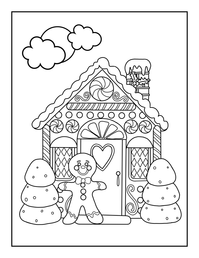 Get 85 Gingerbread House Coloring Page Printable Ideas 4